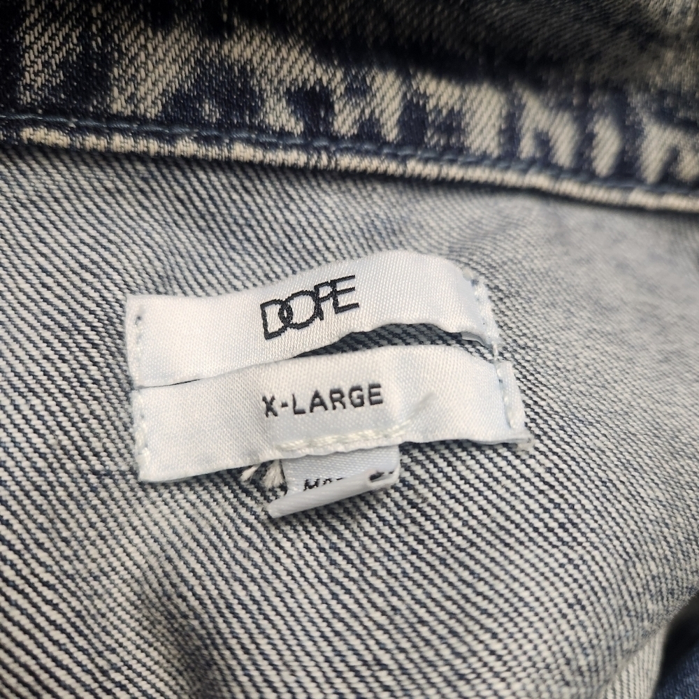 DOPE Floral Denim Jacket Sz.XL - Picture 3 of 6